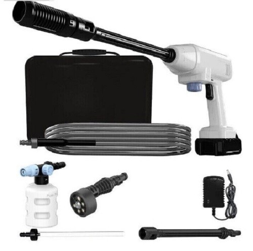 Cordless High Pressure Washer Portable Power Cleaner Spray Gun 21V 4AH Battery