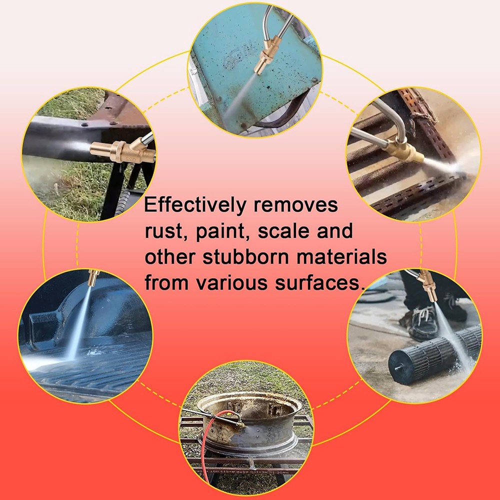 5000 PSI Pressure Washer Sandblasting Kit Wet Abrasive Sand Blaster Attachment