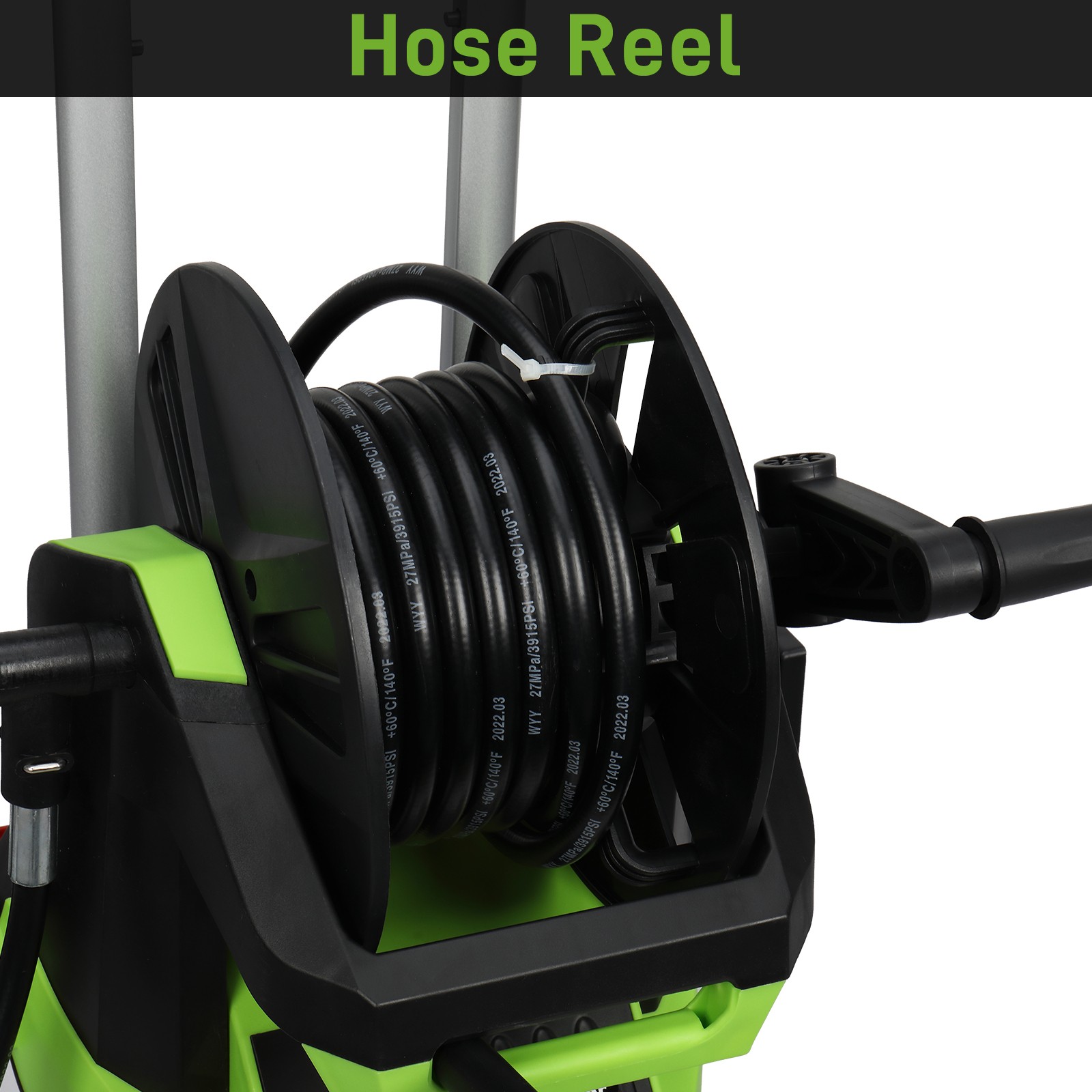 3800PSI Electric Pressure Washer with Touch Screen Adjustment Pressure Green