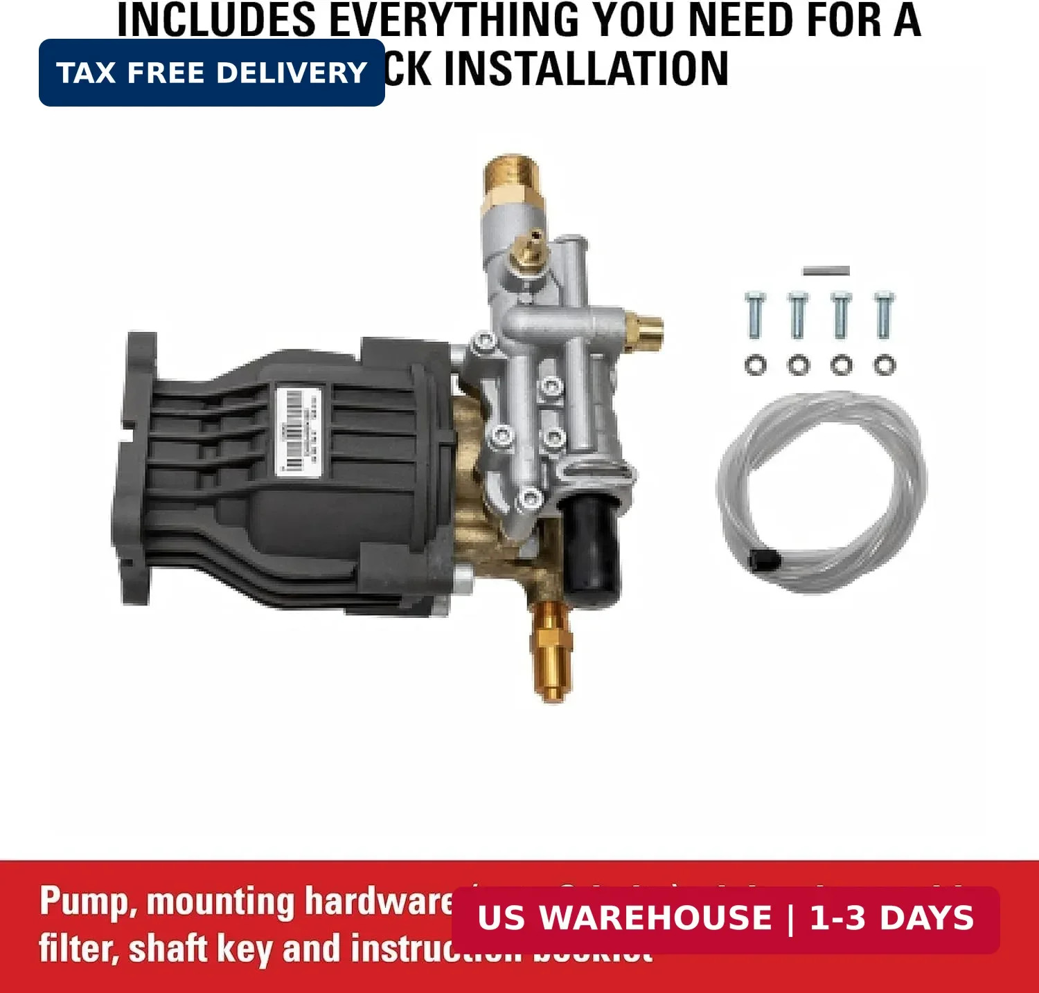 OEM Technologies 90029 Replacement Pressure Washer Pump Kit, 3400 PSI, 2.5 GPM,