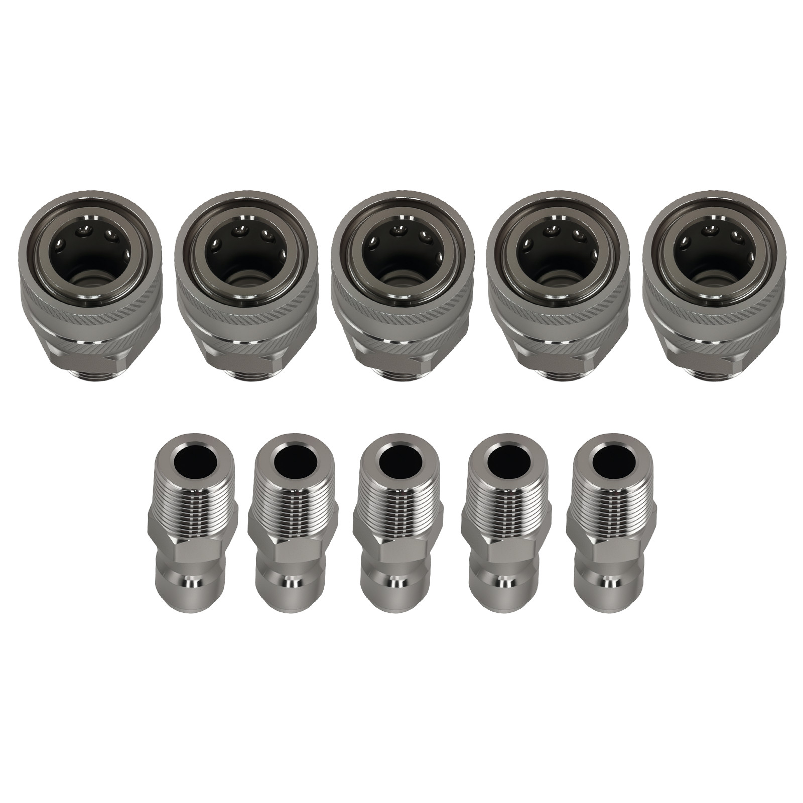 10* 3/8″ Pressure Washer Quick Connect Adapter NPT Stainless Steel Set