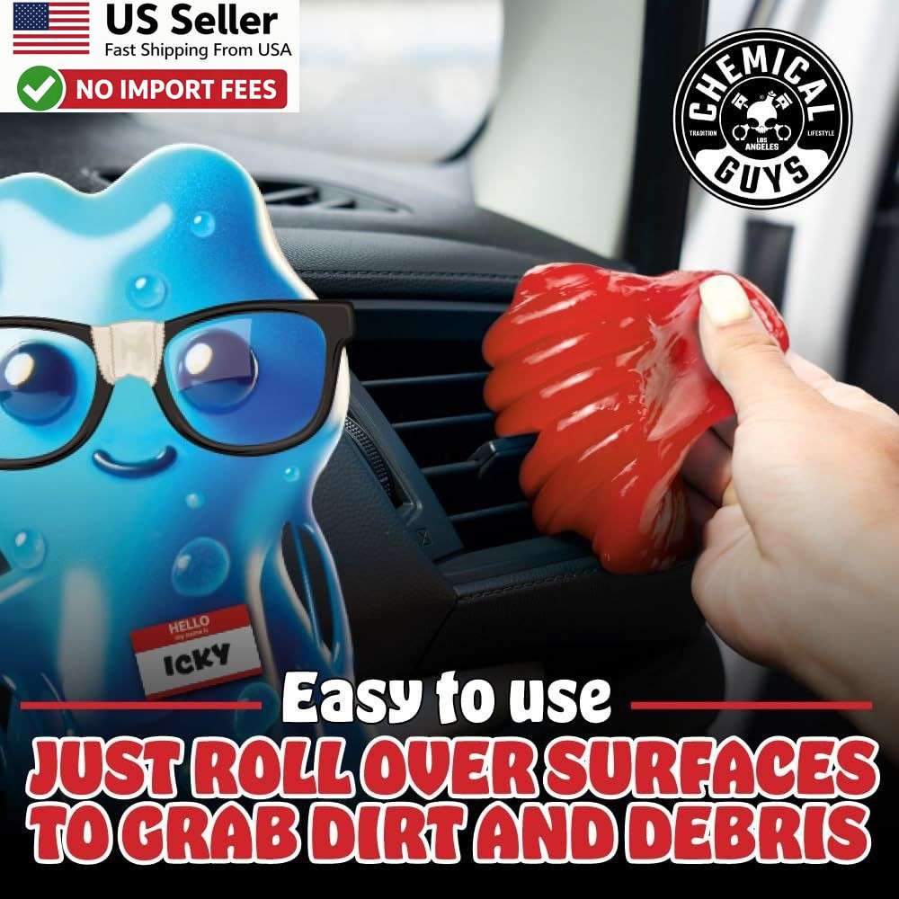 Chemical Guys Sticky Icky Car Cleaning Gel Strawberry Dust Cleaner 4 Pack USA