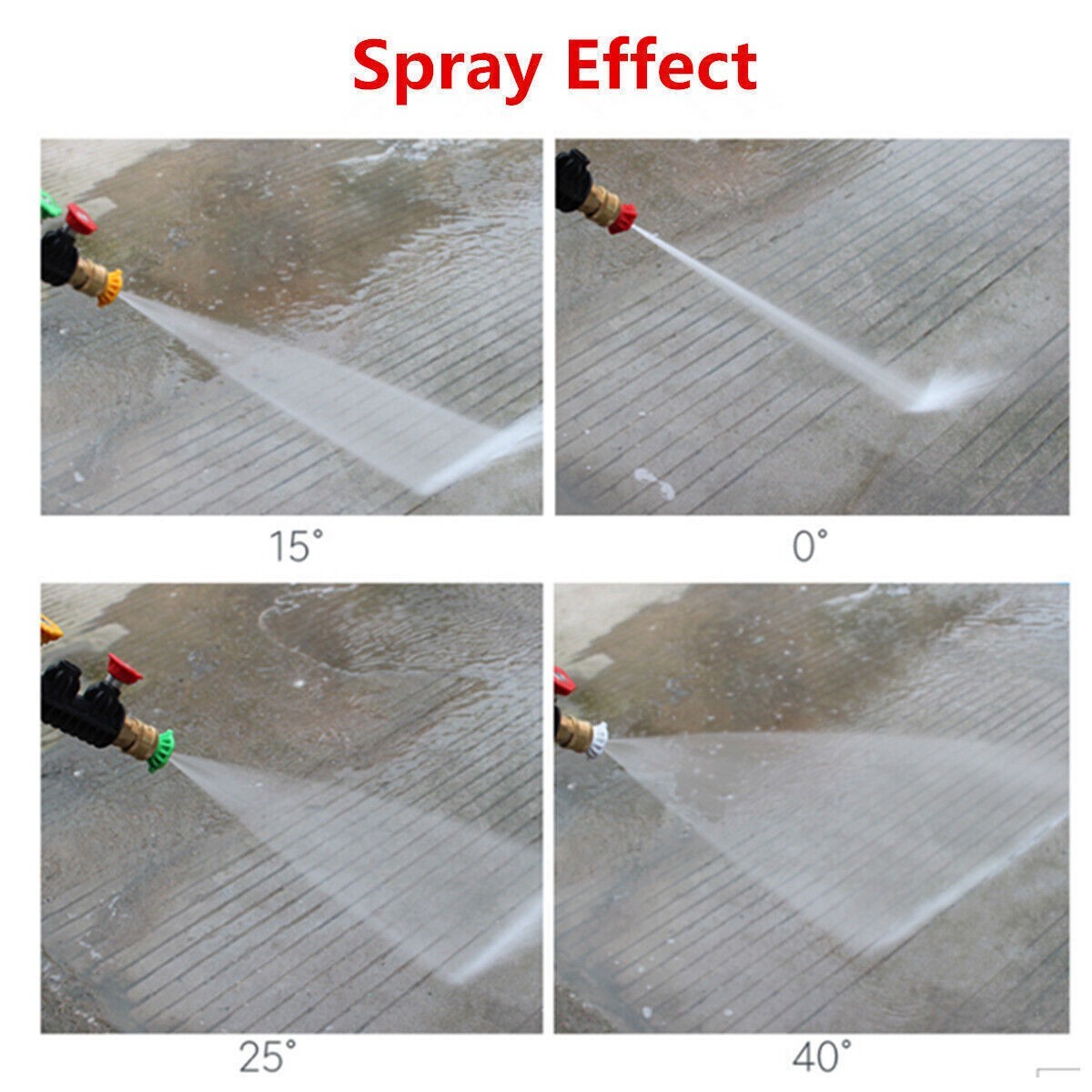 5PCS Pressure Washer Spray Tips Nozzles High Power Kit Quick Connect 1/4″ Set