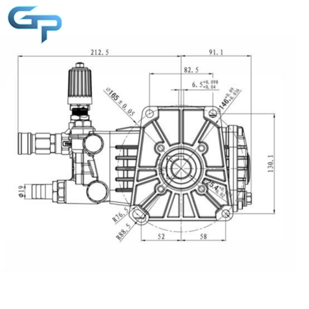 1Inch Shaft Pressure Washer Pump Horizontal 4 GPM 4400PSI /4000PSI /3000PSI