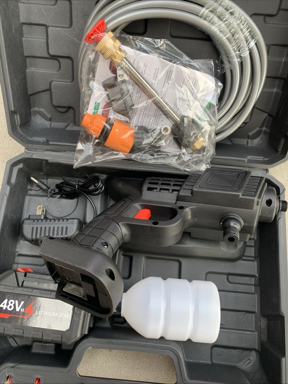 Cordless Pressure Washer 435 PSI Pressure Water Spray Gun Portable Car Washer
