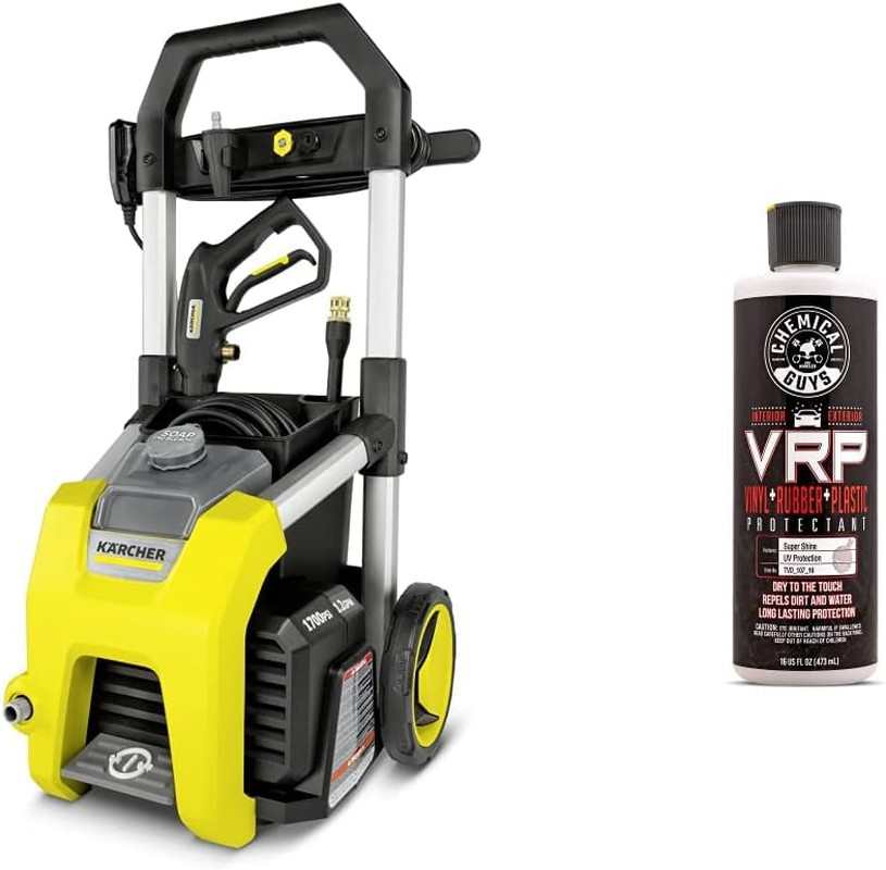 K1700 1700 PSI Electric Pressure Washer + Chemical Guys V.R.P. 16 Oz