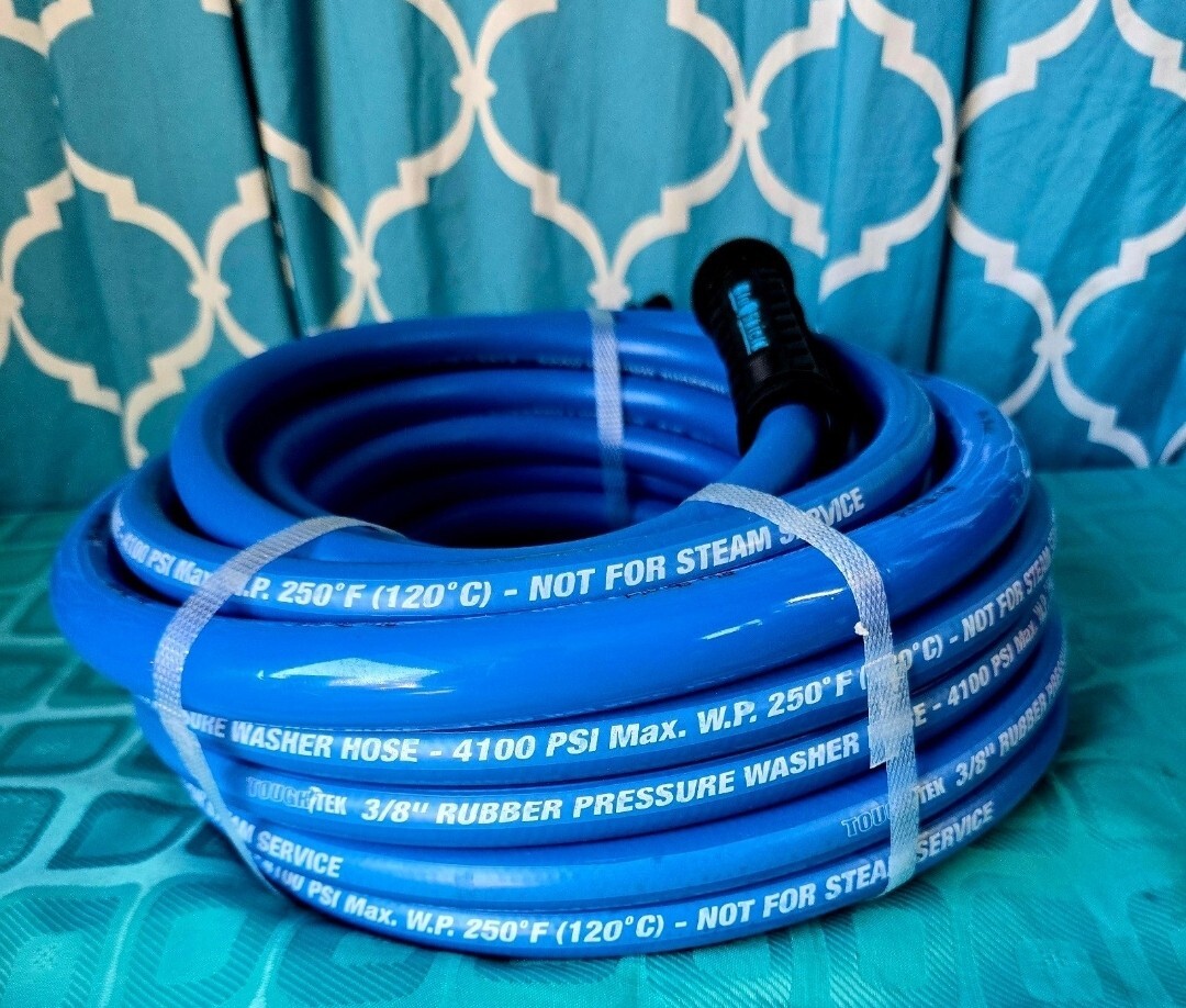 BluShield 50ft X 3/8″ Rubber Pressure Washer Hose