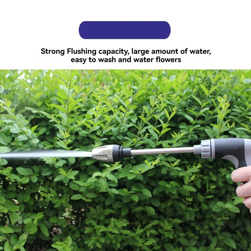 T8 Car Wash High-Pressure Water Gun Metal Extension Pole Rubber-Coated Handle