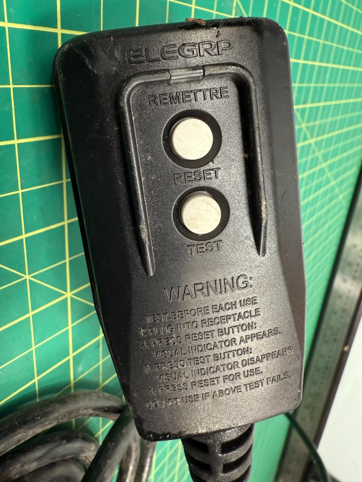 ELEGRP G1215PA2 G20PASR Patented Auto-Monitoring GFCI Plug and Cord Assembly