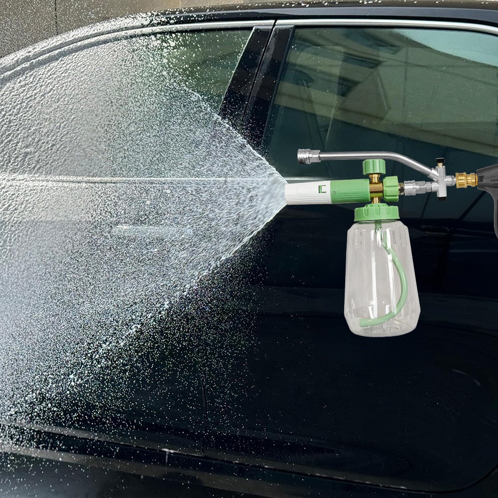 Pressure Washer Wand & Foam Cannon Kit 7 Spray Nozzles 1/4″for Car Cleaning 2in1