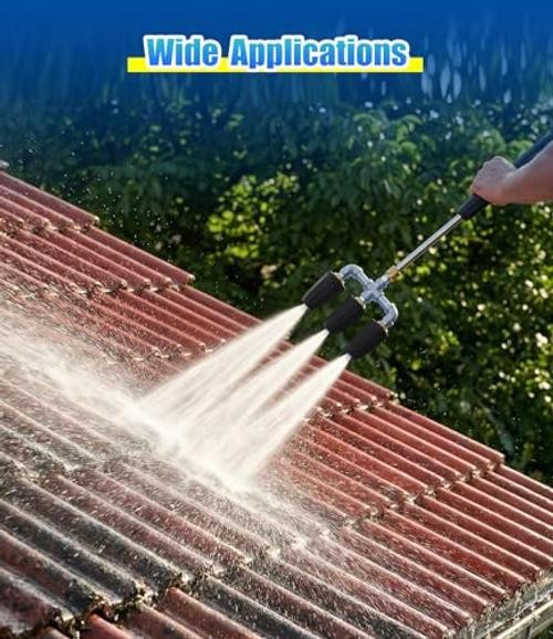 Black Triple Turbo Nozzle Pressure Washer – 3-in-1 Power Washer