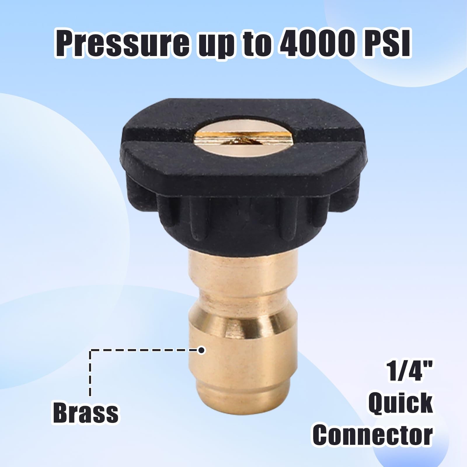 Pressure Washer Tips, 7 Pack Power Washer Soap Nozzles, 65 Degree Black, 1/4 Inc