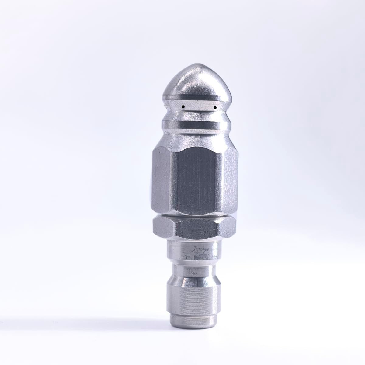 Compact 5000 PSI High Pressure Jetter Nozzle with Stainless Steel Quick Connect