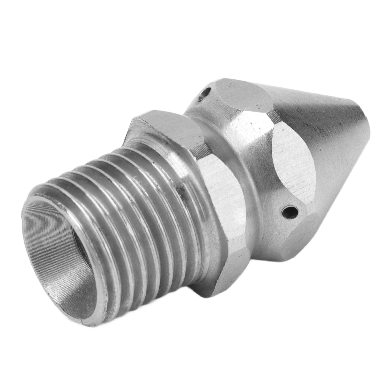 G1/4 Male Thread StainlessSteel Sewer Cleaning Nozzle Drain Sewer Wash Jet 4Hole