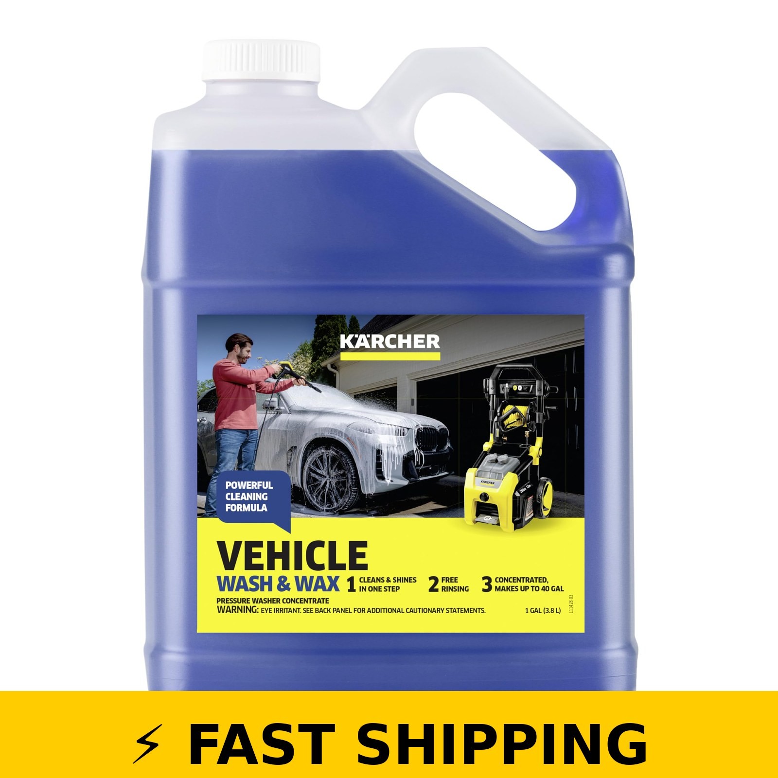 KÄRCHER Vehicle Wash and Wax Detergent – Cleans Cars, Bikes, Trucks