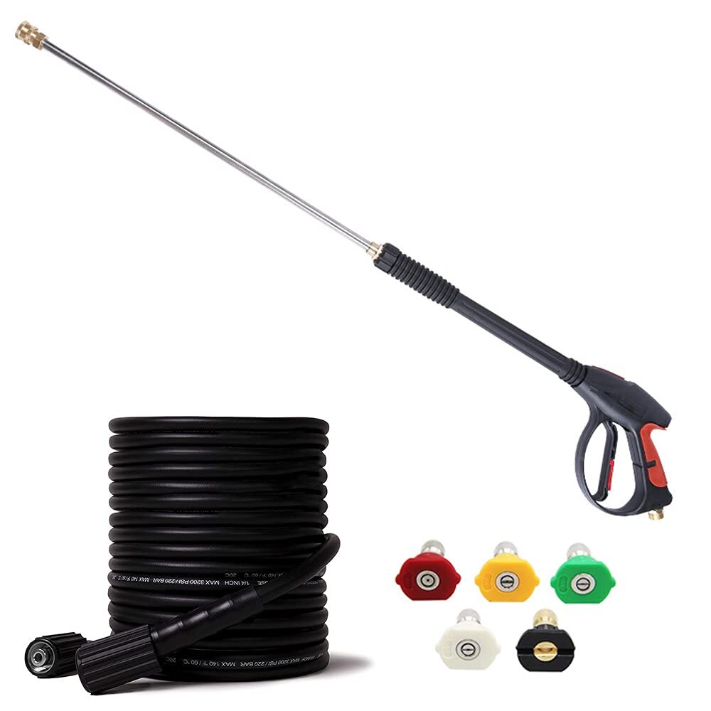 High Pressure 4350PSI Car Power Washer Gun Spray Wand Lance Nozzle and Hose Kit