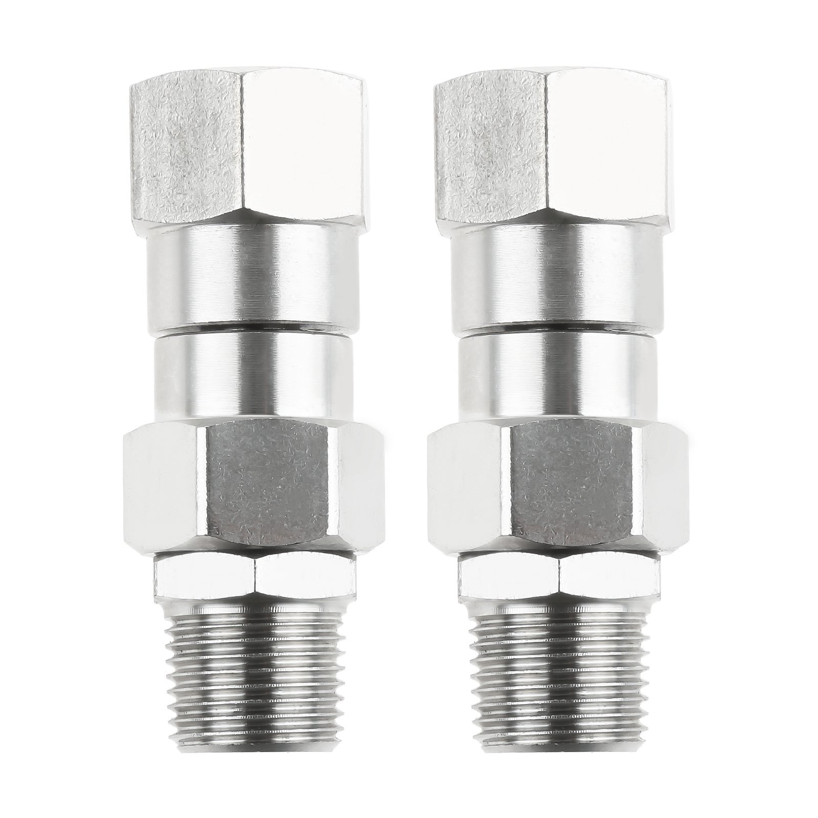 2Pcs For Pressure Washer Hos 3/8″ NPT Stainless Steel Swivel Joints Coupleres