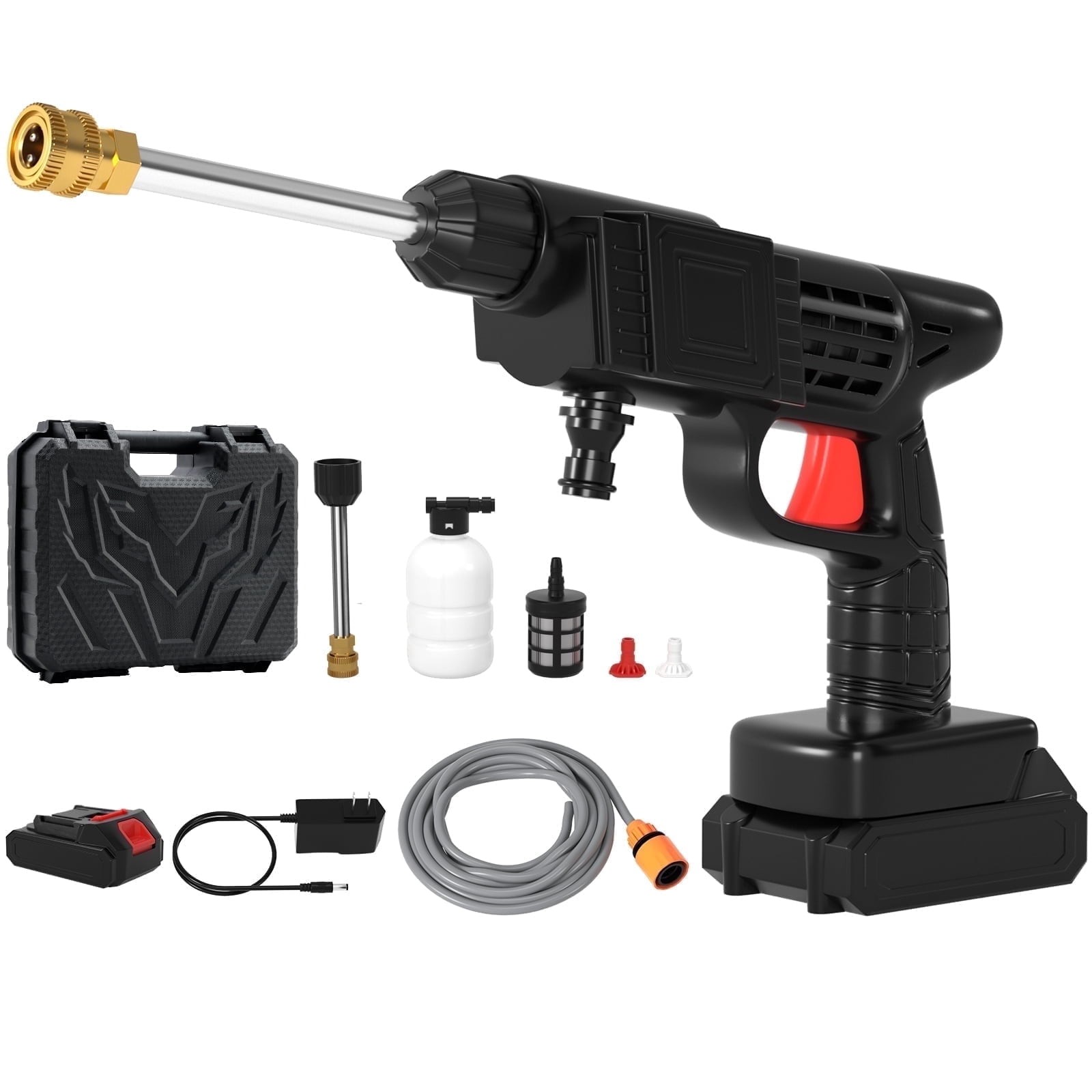 Topteng 24V Cordless Electric Pressure Washer, Portable High Pressure Spray