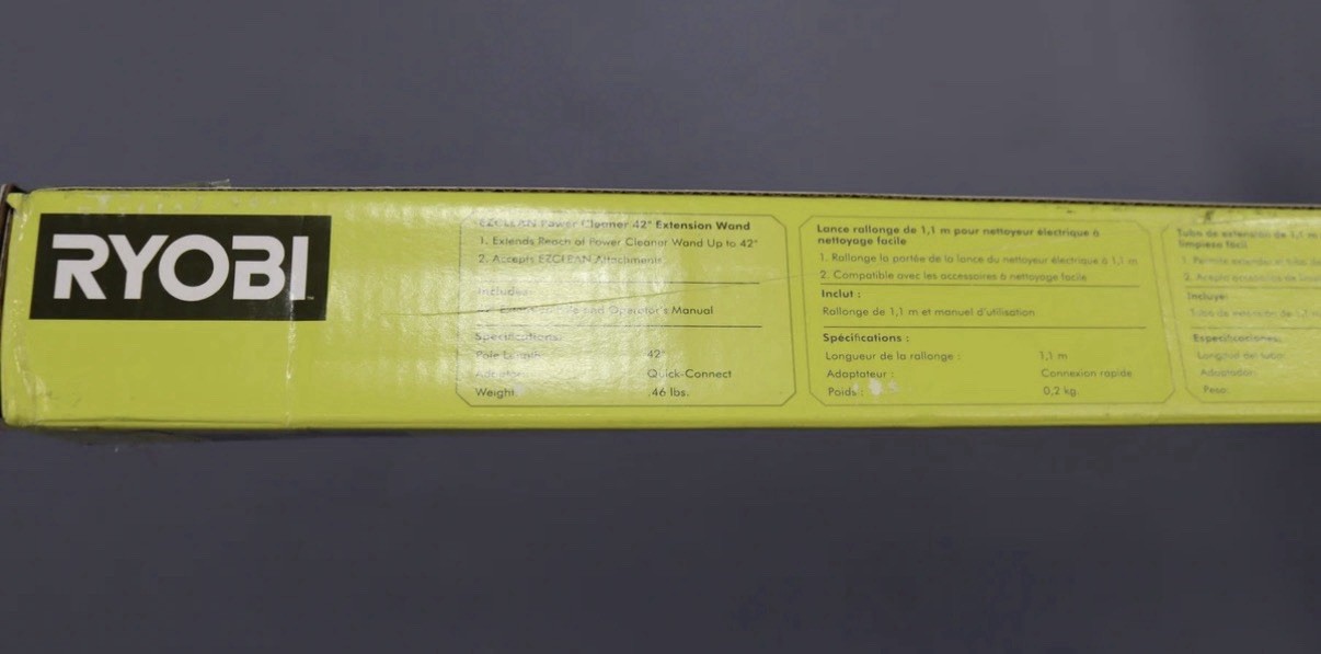RYOBI EZClean Power Cleaner 42 in. Extension Pole