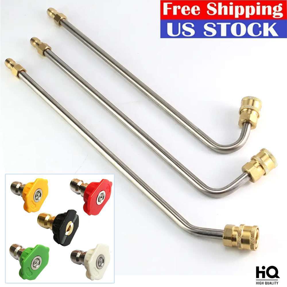 High Pressure Washer Lance Wand Gutter Cleaner Wand 1/4 Quick-Connect Nozzle