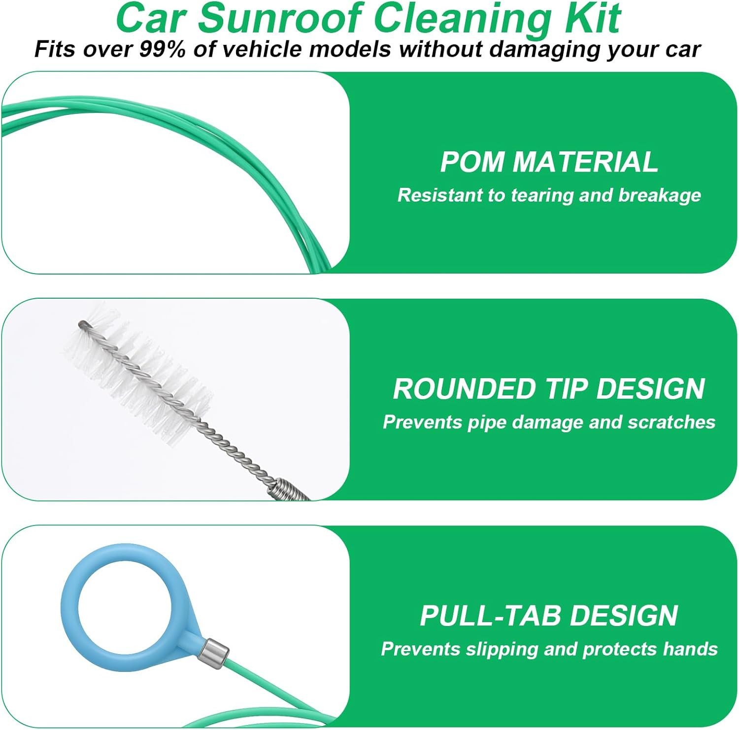 XANGNIER Upgraded Auto Sunroof Drain Cleaning Tool,118in Extra Long Flexible Car