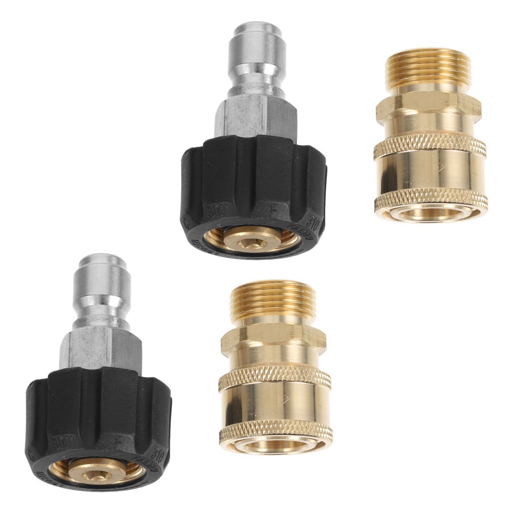 2Sets High Pressure Washer Brass Hose Adapter Quick Connect Fittings