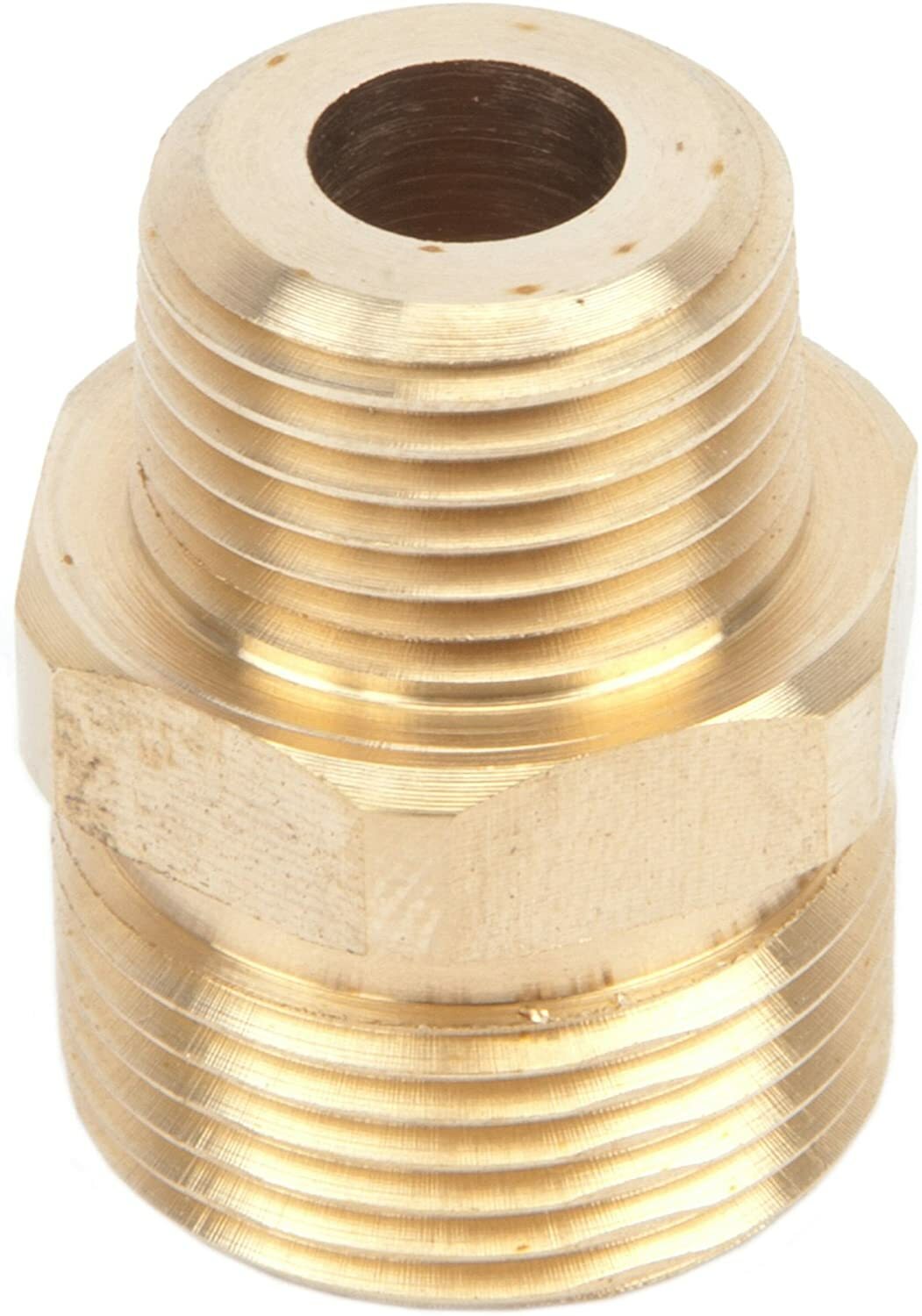 Forney 75117 Pressure Washer FITTING Screw Nipple, M22M to 3/8″ MALE Brass