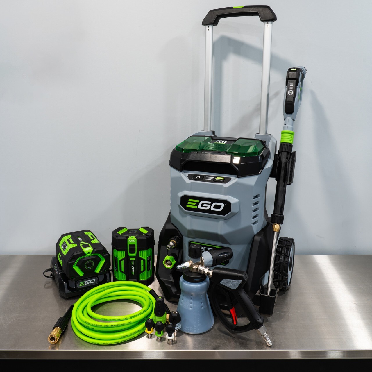 EGO Power+ Cordless Pressure Washer | Level 1 Kit MTM Foam Cannon and Gun