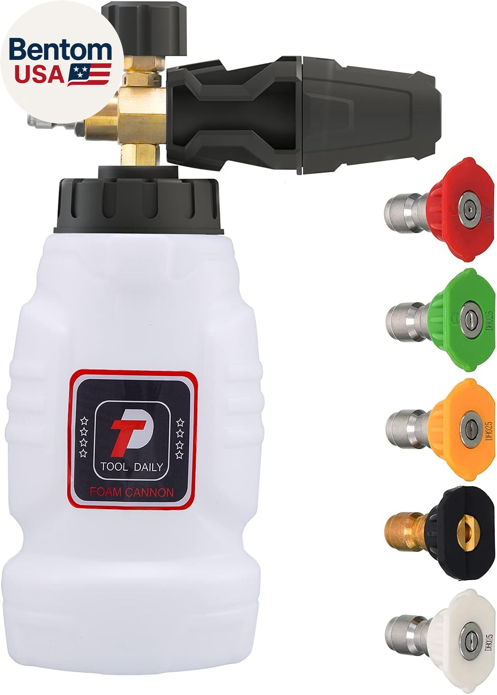 Foam Cannon, 1/4 Inch Quick Connect, Power Washer Foam Cannon with 5 Pressure Wa
