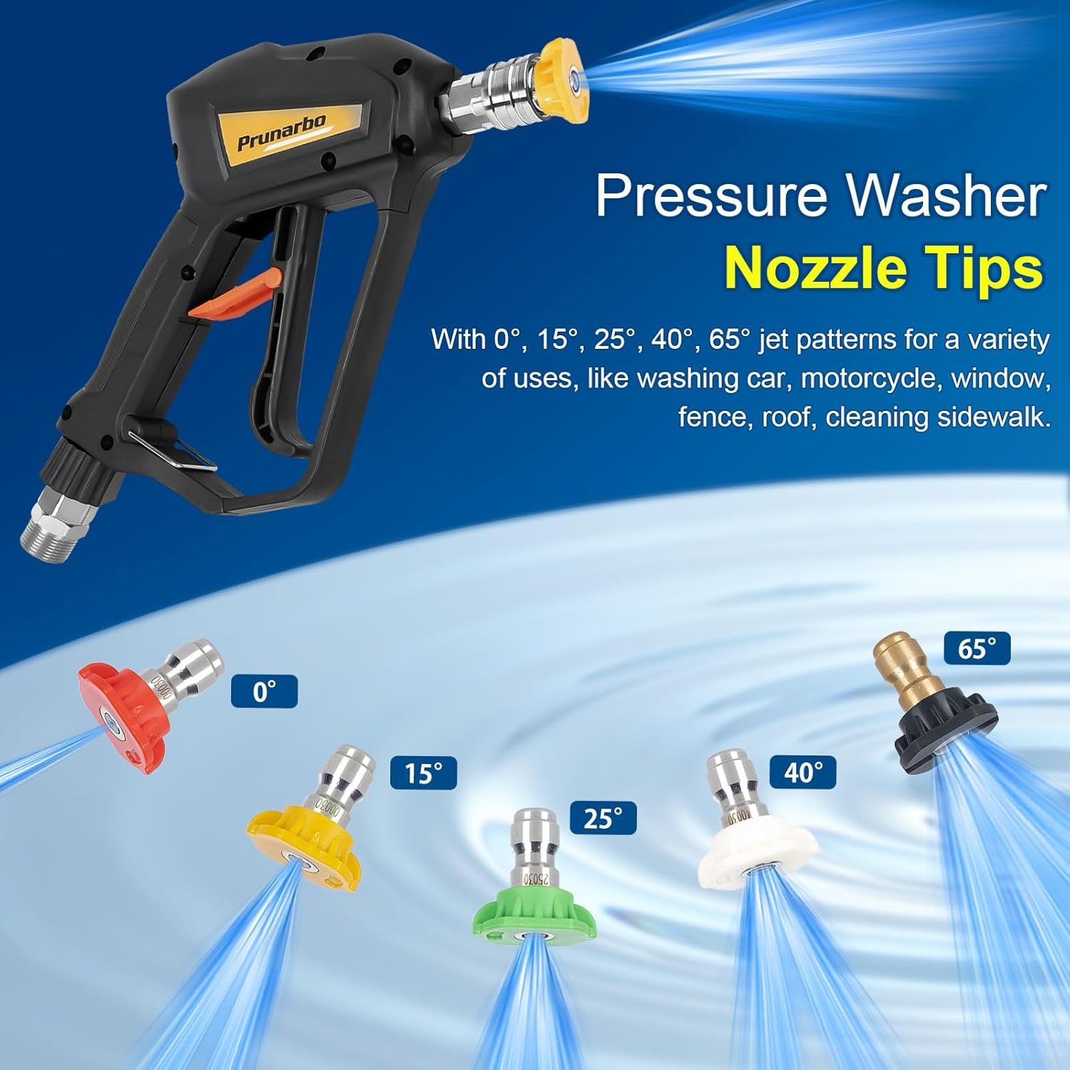 Car Pressure Washer with Foam Gun 5200 PSI,Heavy Duty Brass Snow Foam Cannon Kit
