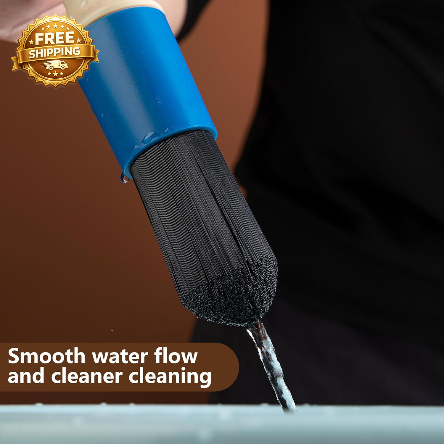 Parts Washer Brush with Hose Wear Resistant Parts Cleaning Brush with 31 Inch