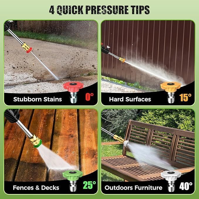 Electric High Pressure Washer – GUIFIN Portable Power Washer with Upgraded Soap