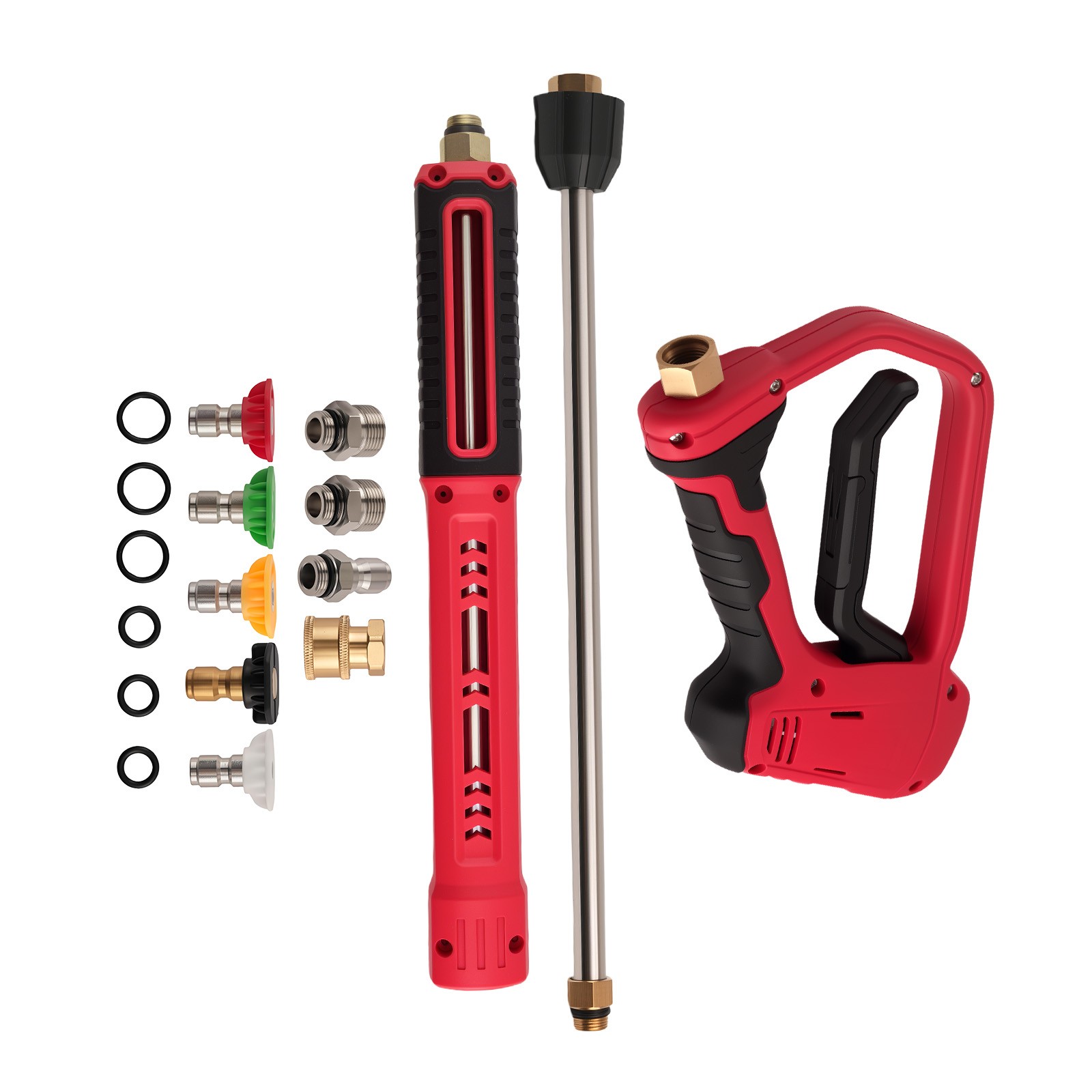 Power Washer Gun Kit with 36 Inch Extension Wand 5 Spray Nozzle Tips M22 Fitting