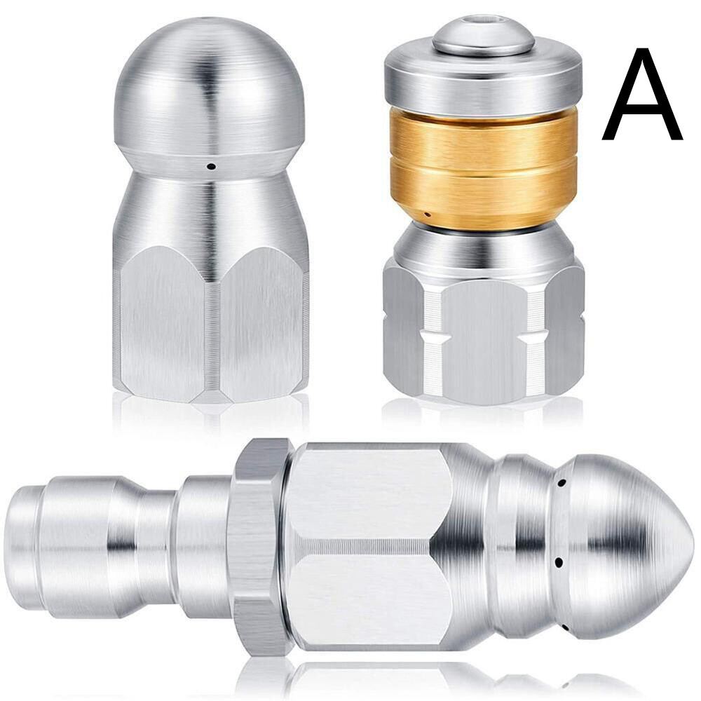 Pressure Washer 1/4” Male Drain Sewer Cleaning Pipe Jetter Rotating Nozzle Tool