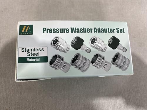 8-Pack Stainless Steel Quick Connect Pressure Washer Adapter Set 3/4″ QC
