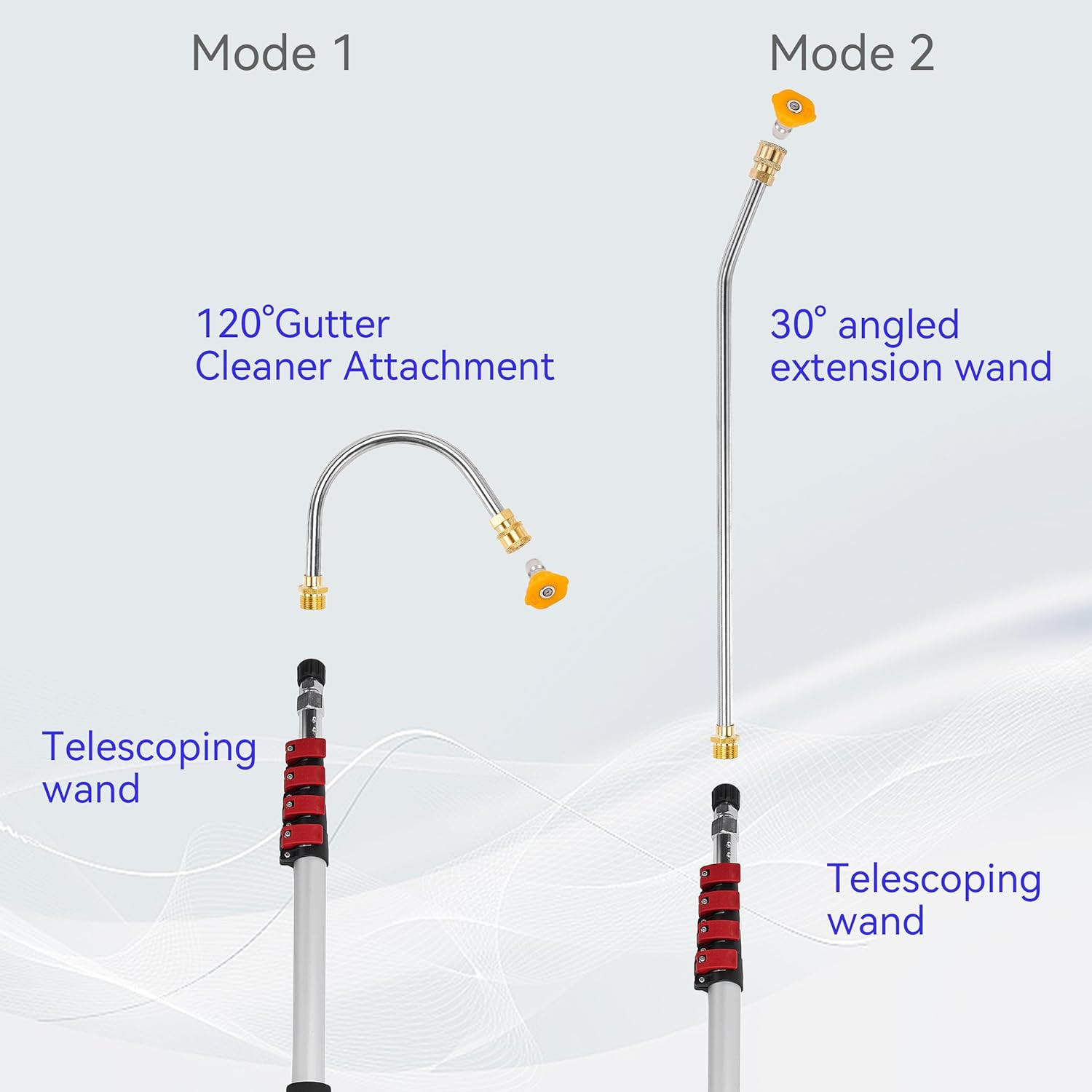 Telescoping Pressure Washer Wand, 20 Feet Aluminum High Power Washer Telescopic