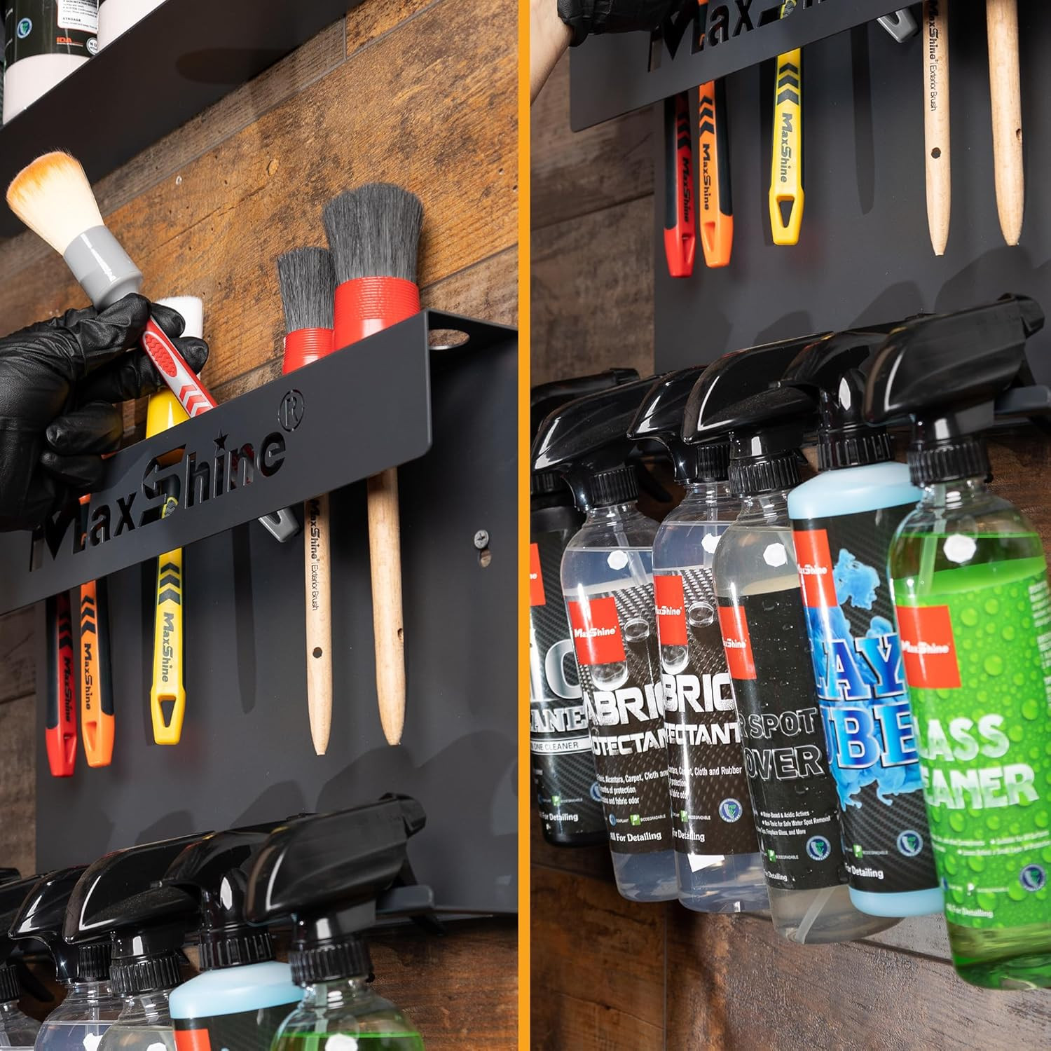 Universal Detailing Brush & Spray Bottle Holder – Car Garage & Mobile Detailing