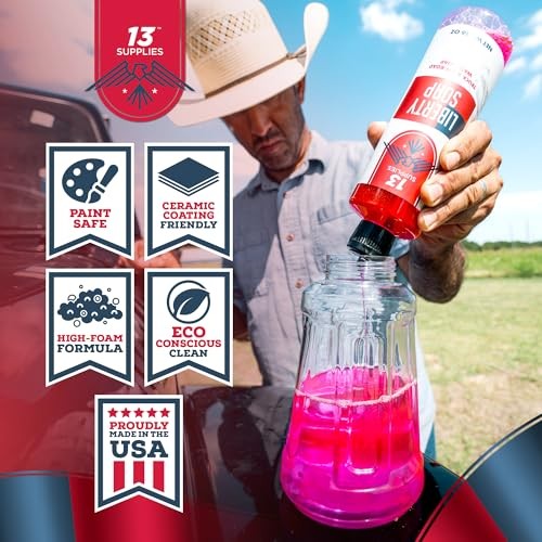 Liberty Foaming Car Wash Soap for Foam Cannon – pH Neutral Car Shampoo for Car