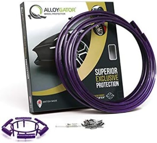 AlloyGator Purple Rim Protector for Car Wheels (Fits 12-24″ Wheel Diameter) – Pa