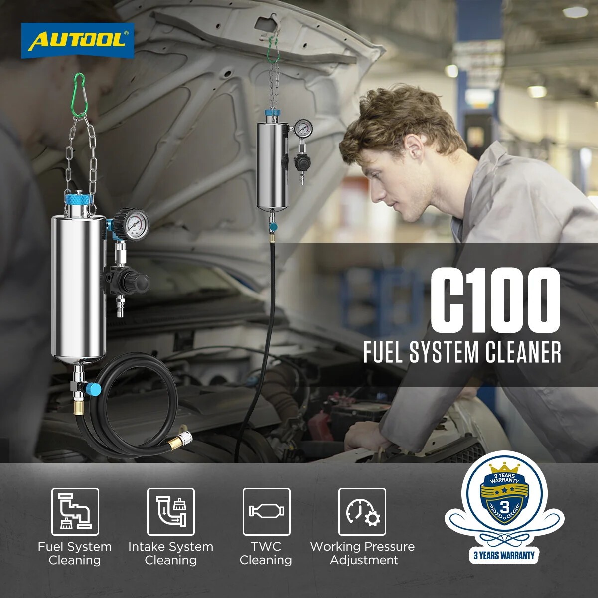 Petrol Car Injector Cleaner Gasoline Nozzle Flushing Petrol EFI Throttle Tools