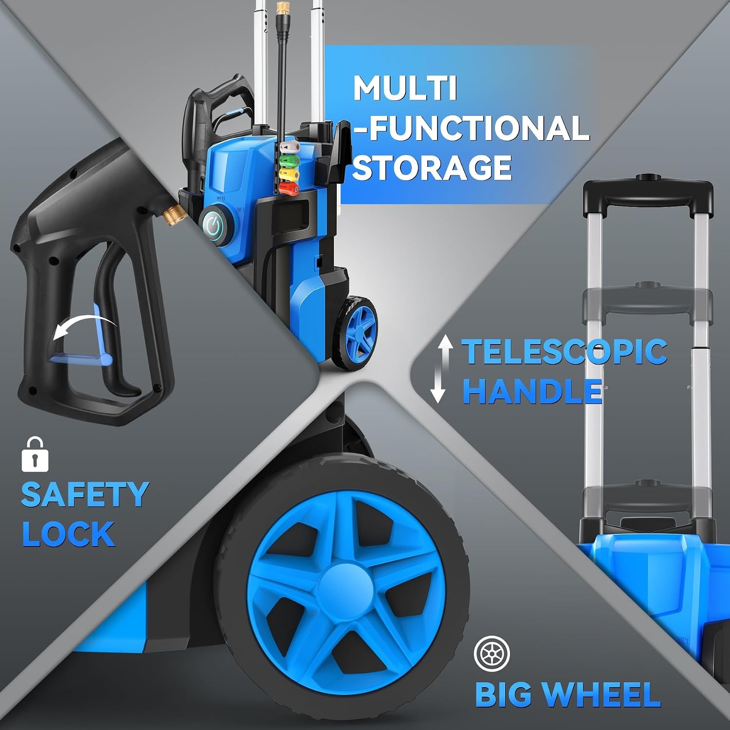 Electric Pressure Washer 5000 PSI 4.0 GPM Heavy Duty Power Washer W/ 4