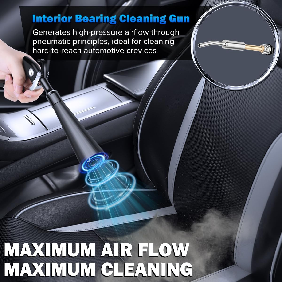 cropyoyo Dry Cleaning Gun,High-Pressure Air Blow Gun,Car Set1