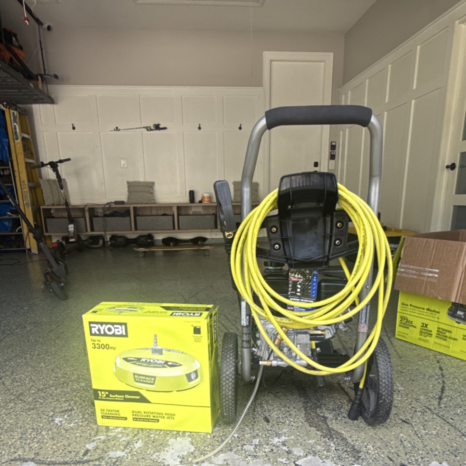 Ryobi 3300 PSI Gas Pressure Washer 212cc 4-Stroke w/ Surface Cleaner, Soap Tank