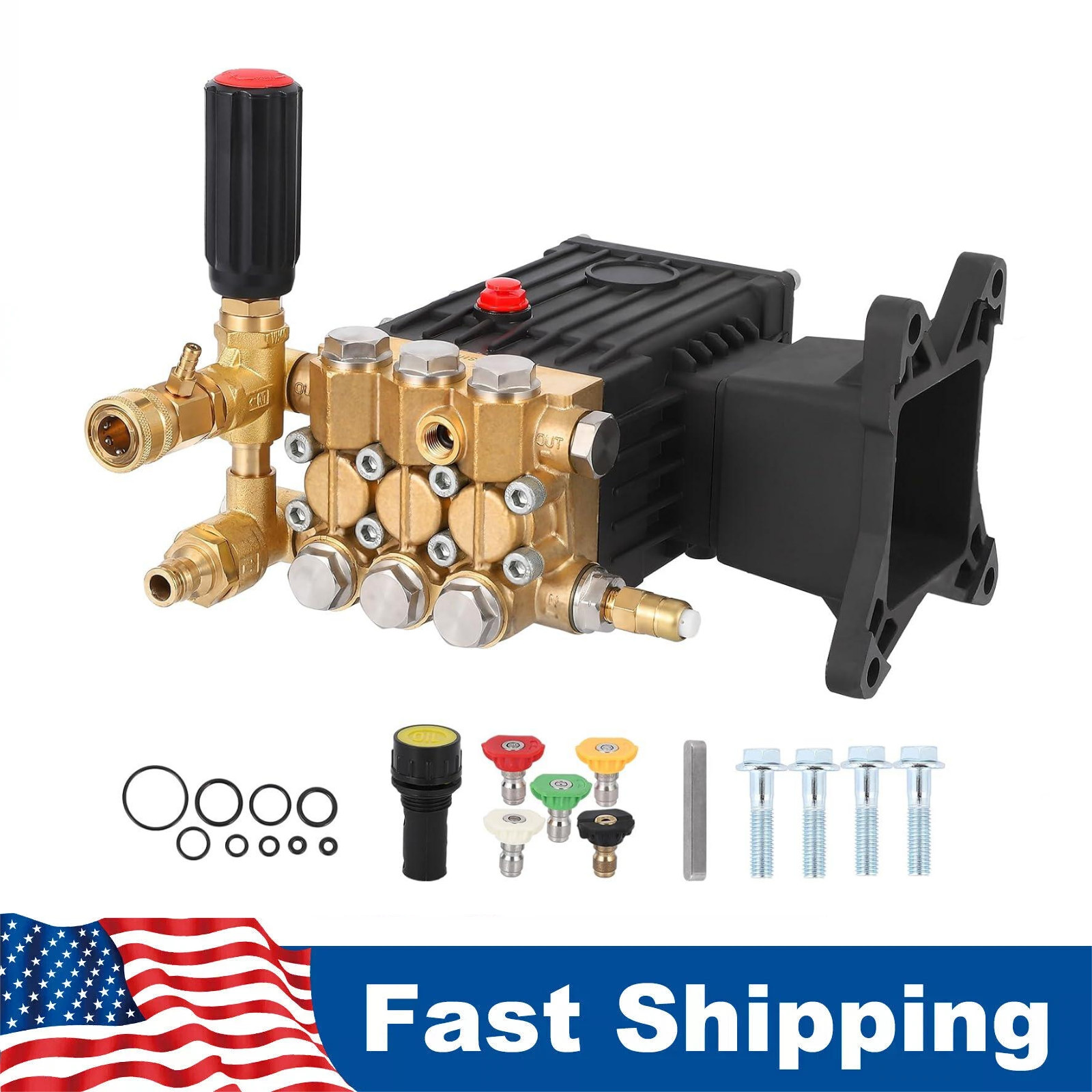 Pressure Washer Pump, 1″ Shaft Horizontal Gas Power Washer Pump Replacement