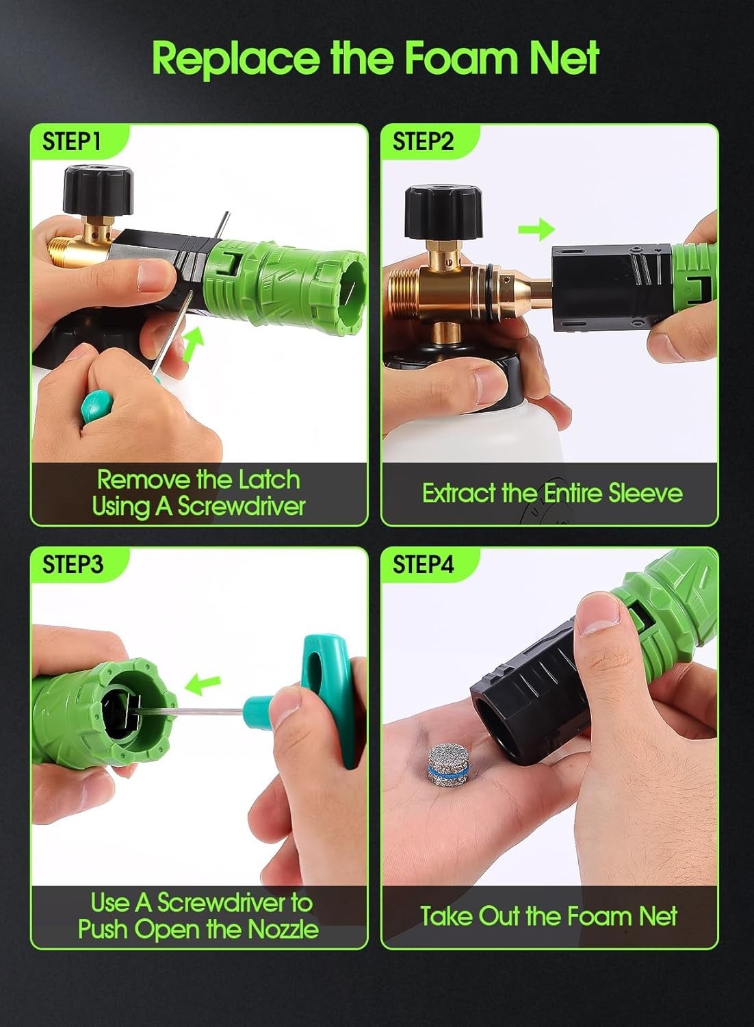 1.5L Electric Car Foam Sprayer, Foam Sprayer for Car Wash with USB Rechargeable,