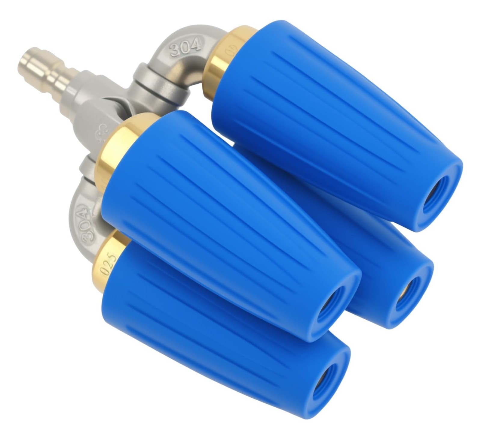 4-in-1 Turbo Pressure Washer Nozzle, 360° Rotating Tip, 5000 PSI, 1/4″ Quick Con