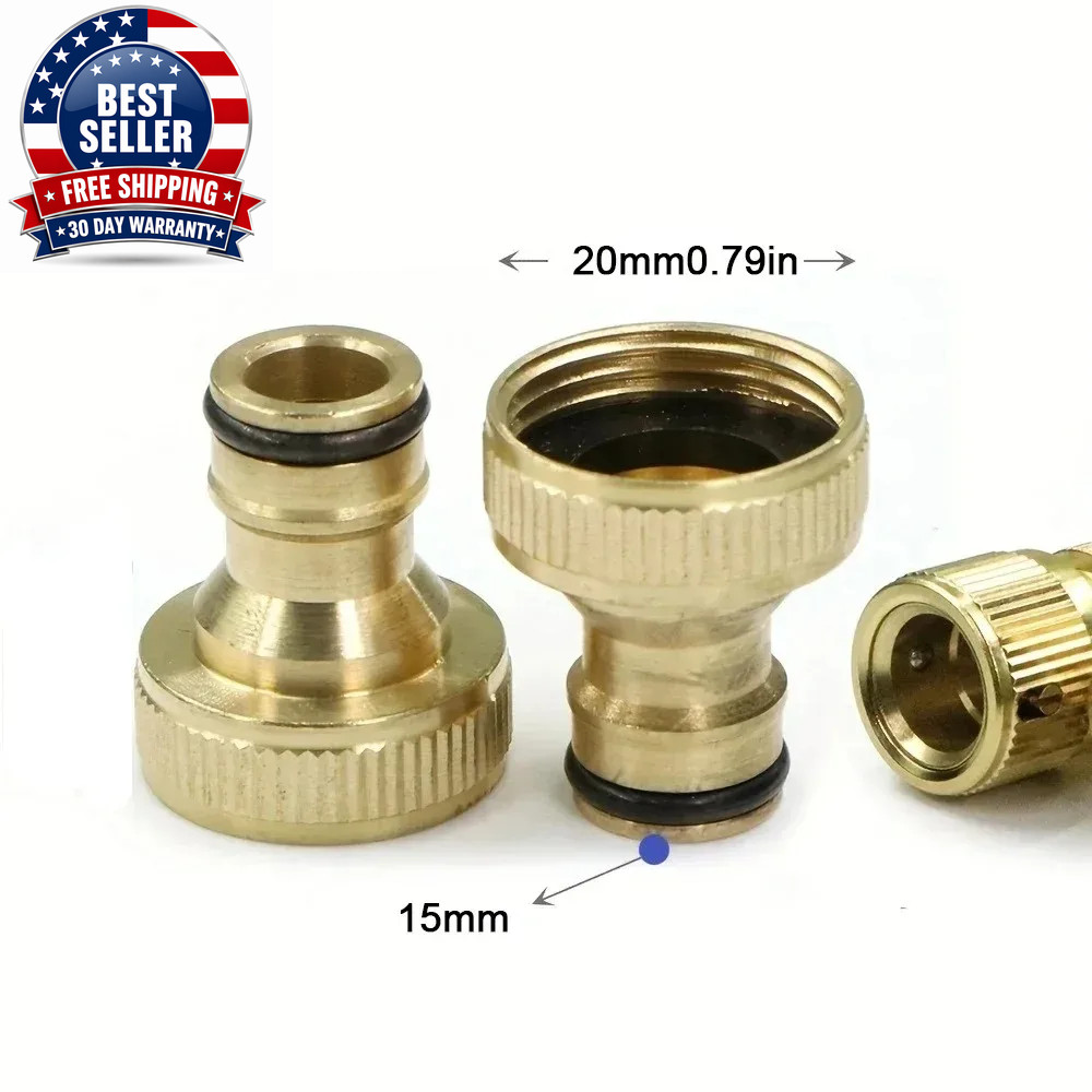 Brass Faucet Tap Connector Mixer Hose Adaptor Quick Connecter 1/2 3/4 Copper Hos