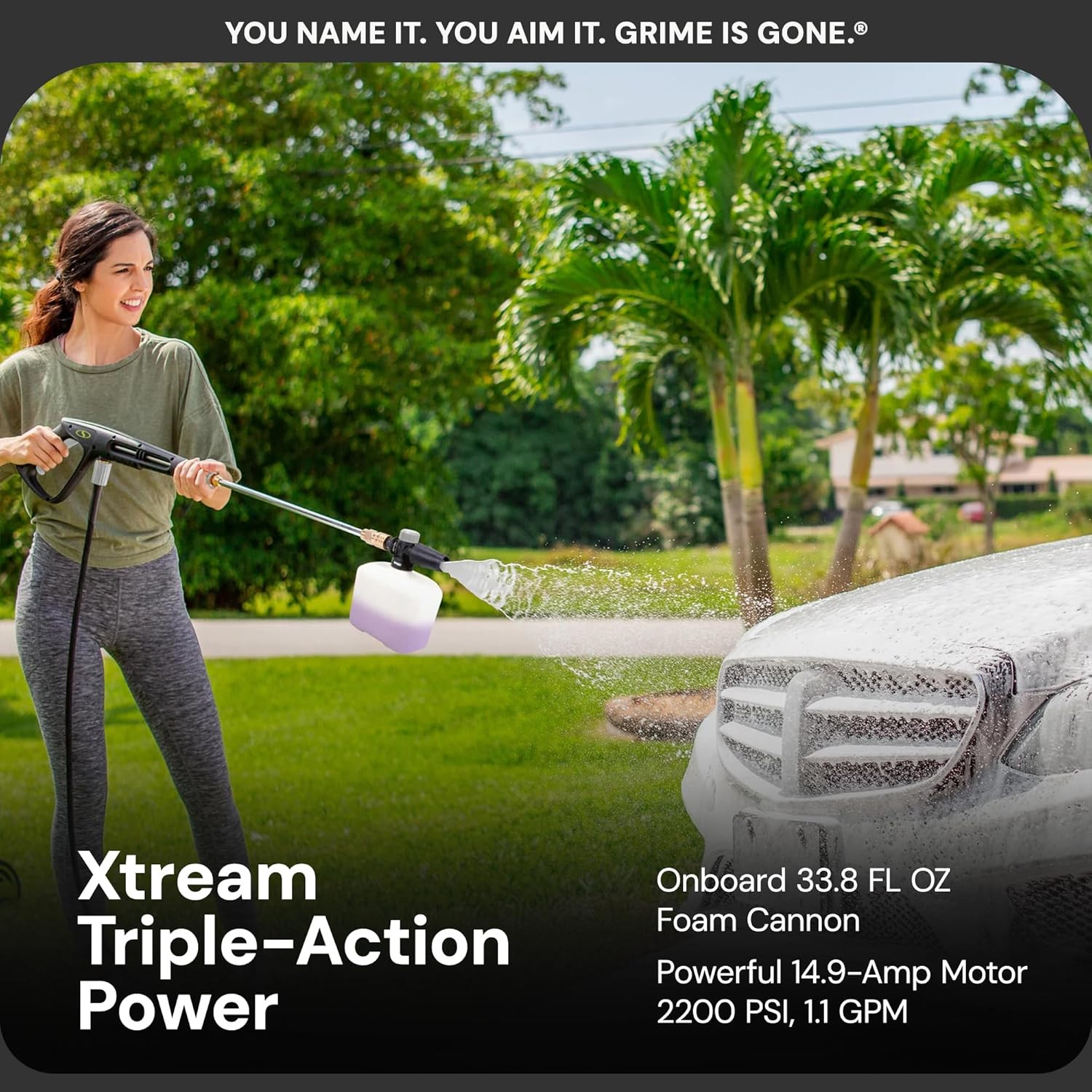 SPX3000-XT XTREAM 2,200 PSI Pressure Washer with 14.9A Motor, Includes 4 Quick-C