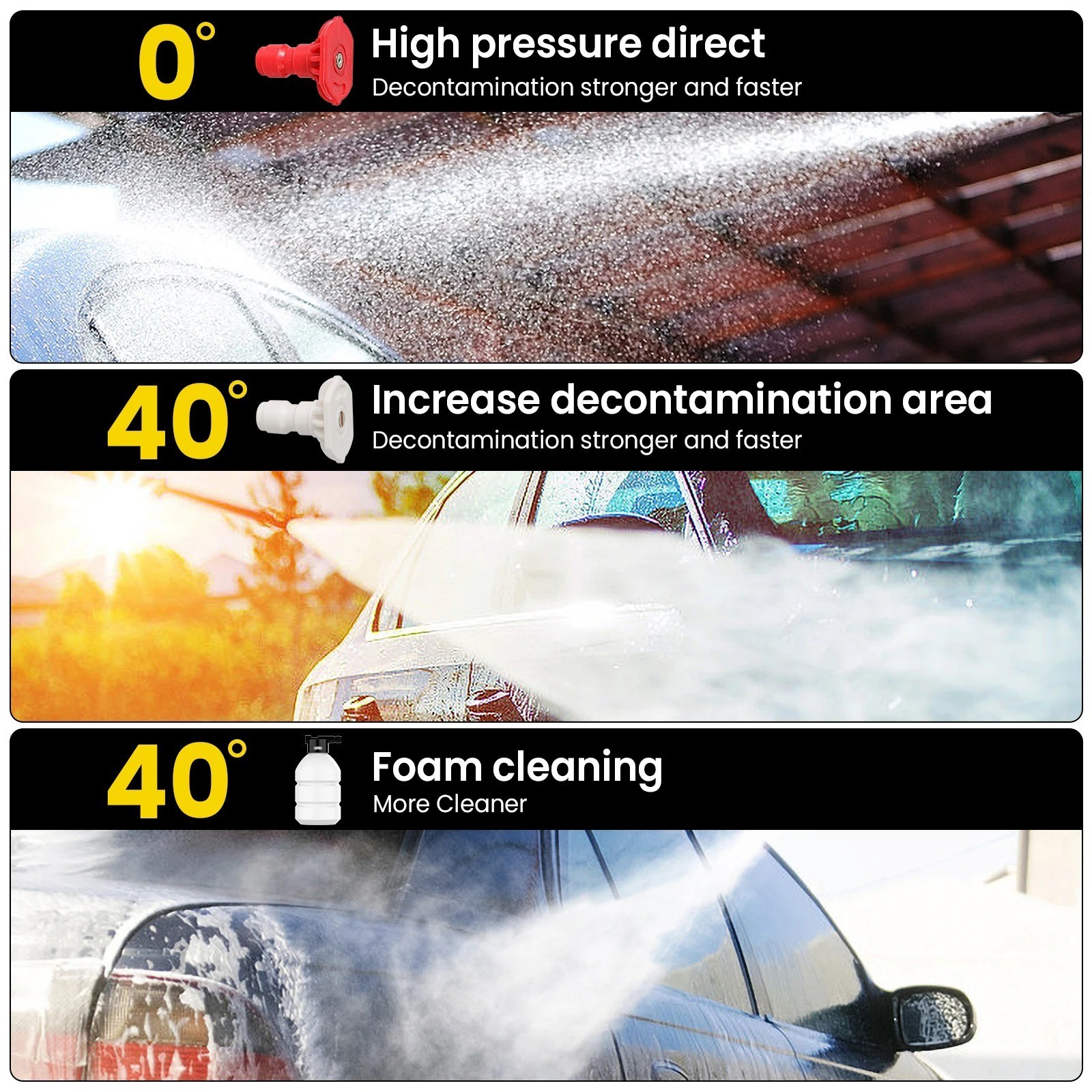 50Bar Cordless High Pressure Cleaner Washer Spray Water Gun Car Wash Pressure