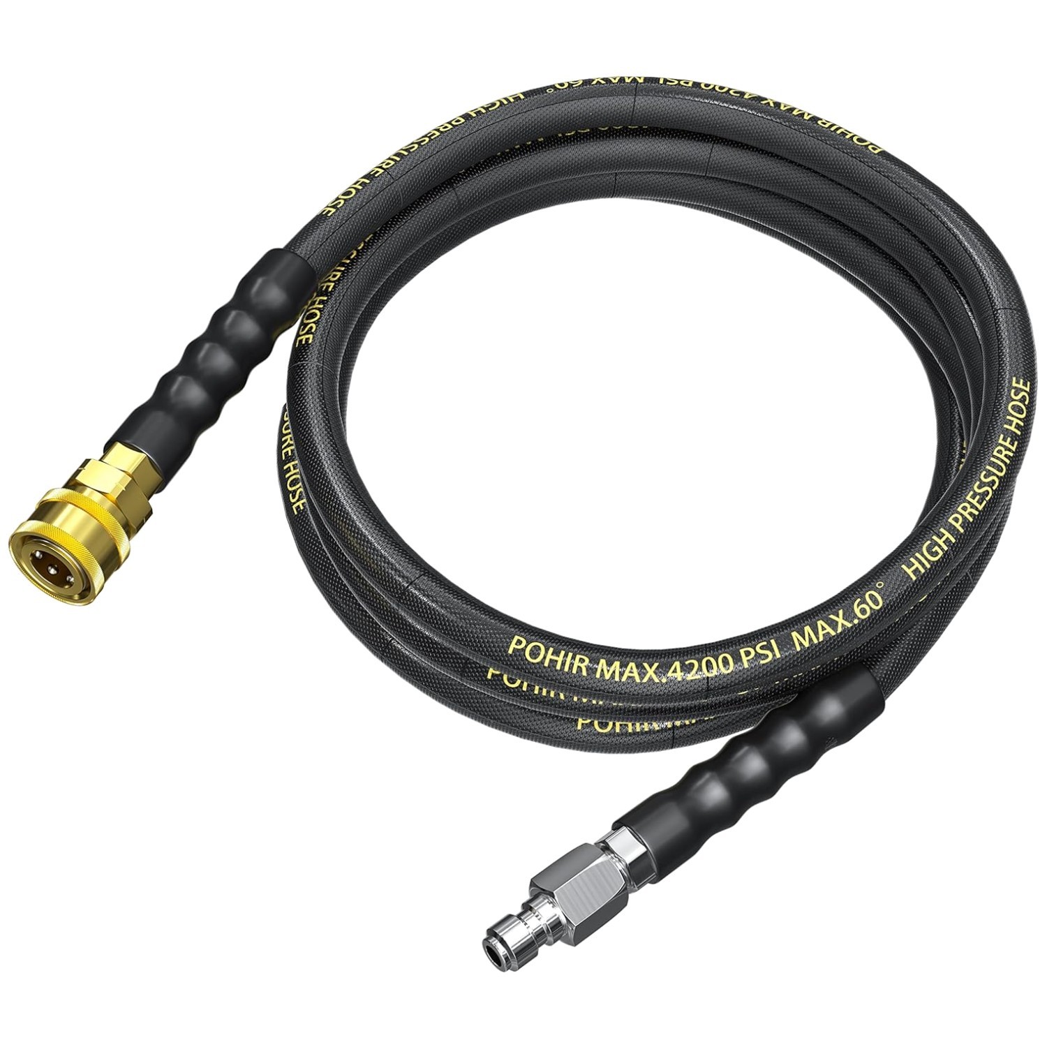 Durable Power Washer Hose – 10FT, 4200 PSI, Steel Wire Braid